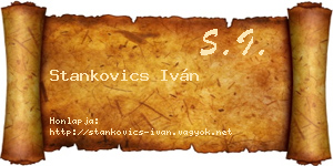 Stankovics Iván névjegykártya